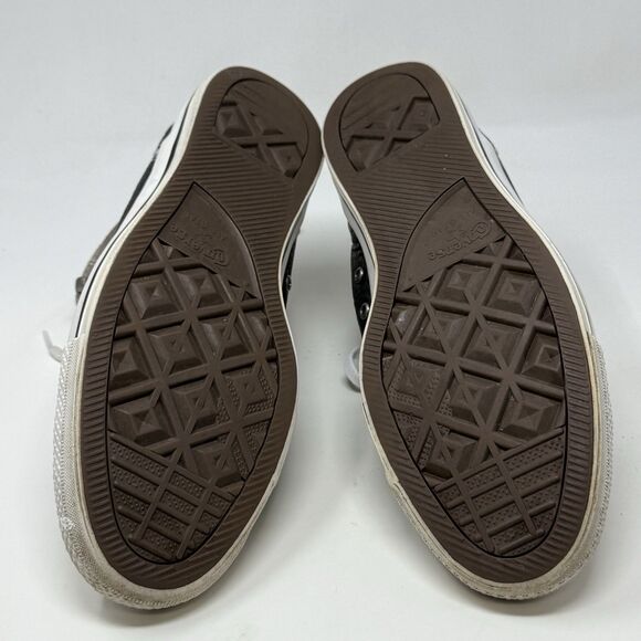 Converse All Star Hiker Shoes Mens 9.5 Black Gray Leather Suede Mid Top Sneaker - Picture 15 of 16